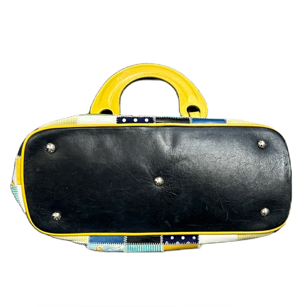 Braccialini Leather Patchwork Handbag - Made In I… - image 5